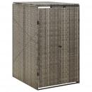 Mülltonnenbox für 1 Tonne Grau 70x80x117 cm Poly Rattan