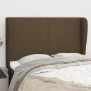 Kopfteil mit Ohren Dunkelbraun 147x23x118/128 cm Stoff