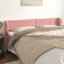 Kopfteil mit Ohren Rosa 163x23x78/88 cm Samt