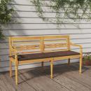 Batavia-Bank mit Taupe Kissen 150 cm Massivholz Teak
