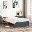 Massivholzbett Grau 75x190 cm