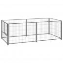 Hundezwinger Silbern 200x100x70 cm Stahl