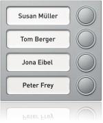 Ritto Portier Tastenmodul, 4 Wohneinheiten, silber (1875420)