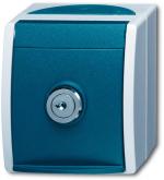 ARDEBO.de Busch-Jaeger 20 EWSL-53 SCHUKO® Steckdose, Grau/Blaugrün, ocean® (IP 44) (2CKA002083A0822)