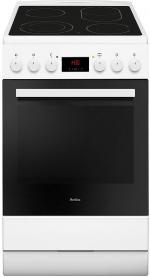 Amica SHC 903 001 W EEK: A Standherd mit Glaskeramik-Kochfeld, 50 cm breit, 65 L, Umluft, CoolDoor, SteamClean, weiß