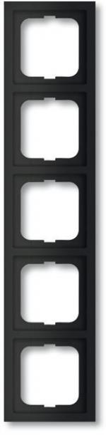 Busch-Jaeger 1725-885K Abdeckrahmen, future linear, 5-fach Rahmen, schwarz matt (2CKA001754A4423)