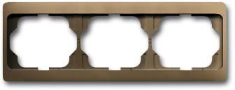 ARDEBO.de Busch-Jaeger 1723 KA-21 Abdeckrahmen, 3-fach, waagerecht, Busch alpha exclusive, bronze