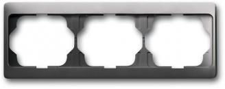 ARDEBO.de Busch-Jaeger 1723 KA-20 Abdeckrahmen, 3-fach, waagerecht, Busch alpha exclusive, platin