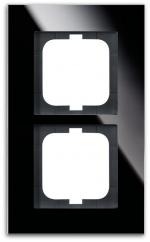 ARDEBO.de Busch-Jaeger 1722-825 Abdeckrahmen, Carat, 2-fach Rahmen, Glas schwarz (2CKA001754A4323)