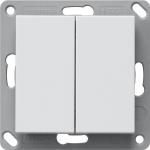 Gira 242203 EnOcean Funk-Wandsender 2fach, System 55, Reinweiß glänzend
