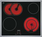 Siemens ET645HN17E Autarkes Glaskeramik Kochfeld, Glaskeramik, 60 cm breit, Edelstahl-Rahmen, Sensor-Tasten