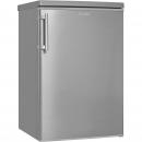 Exquisit KS16-V-H-040E Stand Kühlschrank ohne Gefrierfach, 55 cm breit, 127 L, LED Beleuchtung, Edelstahloptik