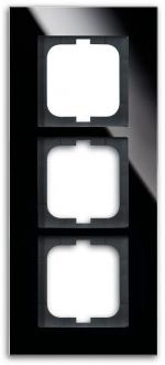 Busch-Jaeger 1723-825 Abdeckrahmen, Carat, 3-fach Rahmen, Glas schwarz (2CKA001754A4324)