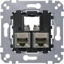 ARDEBO.de Merten MEG4576-0022 Tragplatte 2fach mit Anschlußmodul Schneider Electric - Actassi RJ45 Cat6A STP, System Design