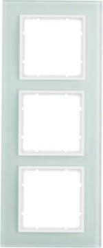 ARDEBO.de Berker 10136909 Glasrahmen, 3fach, B.7, Glas polarweiß/polarweiß matt