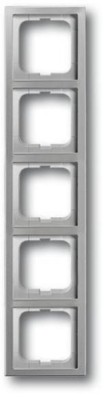 Busch-Jaeger 1725-866K Abdeckrahmen, Pur Edelstahl, 5-fach Rahmen, edelstahl (2CKA001754A4321)