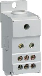 ARDEBO.de Hager KJ02C Verteilerblock, 160A, 1-polig, 1x10-70²/ 6x2, 5-16²/ 1xFlachkupfer 16x5mm seitlich