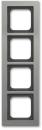 Busch-Jaeger 1724-270 Abdeckrahmen, Axcent, 4-fach Rahmen, platin (2CKA001754A4686)