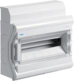 ARDEBO.de Hager VE118DN Vector Kleinverteiler, Aufputz, 1-reihig, IP65, 18PLE, mit Rangierkanal, grau