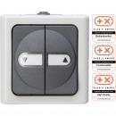 ARDEBO.de Kopp Jalousietaster, Blue Electric, Grau (560956012)