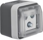 ARDEBO.de Berker 12033535 Antennen-Steckdose, 3Loch Einzeldose, Aufputz, W.1, grau/lichtgrau matt