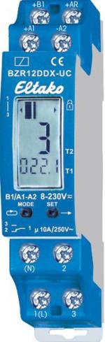ARDEBO.de Eltako BZR12DDX-UC, Digital einstellbarer Betriebsstunden-Impulszähler mit Alarmrelais und Reset (22001430)