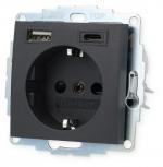 ARDEBO.de Berker 48041606 Steckdose SCHUKO/USB A-C B.3, anthrazit matt
