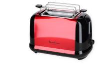 ARDEBO.de Moulinex LT261D Subito 3 2-Scheiben-Toaster, 850 W, Brötchenaufsatz, Auftau-/Aufwärmfunktion, schwarz/weinrot