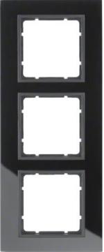 ARDEBO.de Berker 10136616 Glasrahmen, 3fach, B.7, Glas schwarz/anthrazit matt