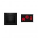 ARDEBO.de Neff BX18B EEK:A Backofen Set (B1DCA0AK0 +T18SDH9L0) mit Elektrokochfeld, 60 cm breit, Kochfeld 80 cm breit, 71L, Kindersicherung, Grillfunktion, schwarz