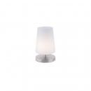 ARDEBO.de Paul Neuhaus LED-Tischleuchte, weiß-stahl, mit dezentem Lampenschirm, inkl. Touchdimmer, 3W, 235lm, G9 (4146-55)