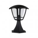 ARDEBO.de Paulmann Pollerleuchte Classic Curved IP44 280mm max. 12W 230V Klar/Schwarz E27, Kunststoff, schwarz (94393)