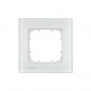 Siemens DELTA miro Rahmen 1-fach, Echtmaterial Glas, weiß, 90x90mm (5TG12011)