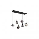 ARDEBO.de Trio Lumina Pendelleuchte, 40W, 6 x E14, schwarz-chrom (317000632)