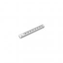 ARDEBO.de Bachmann 19 Zoll Steckdosenleiste, 8xSchuko, 1HE PVC, 2m, grau (333.601)