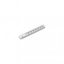 ARDEBO.de Bachmann 19 Zoll Steckdosenleiste, 7xSchuko, 1HE PVC, ÜSS, 2m, grau (333.604)