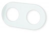 ARDEBO.de Berker 110209 Glasrahmen, 2fach, Serie Glas, Glas polarweiß