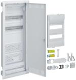 ARDEBO.de Hager VH602NWH Volta Hybrid Kleinverteiler, Hohlwand, 2-reihig, 2 Montageplatten, 24 PLE, IP30, mit Steckdose und Stahlblechtür, weiß