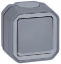 ARDEBO.de Legrand Plexo New Feuchtraum-Aufputz 2-poliger Schalter Kontroll 10AX, Steckklemmen (SL), IP55, grau (069726L)