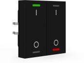 ARDEBO.de MDT Light 55 KNX Taster, 2-fach, RGBW, Schalten, schwarz matt (BE-TAL550206.B1)