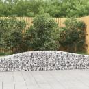 Gabionen mit Hochbogen 10 Stk. 400x30x40/60 cm Verzinktes Eisen