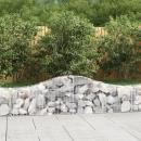 Gabionen mit Hochbogen 4 Stk. 200x30x40/60 cm Verzinktes Eisen