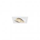 SLV NEW TRIA Einbauleuchte, einflammig, QPAR111, eckig, weiß matt, max. 75W, inkl. Blattfedern (113541)