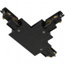 ARDEBO.de SLV T-Verbinder für S-TRACK 3-Phasen-Einbauschiene, Erde außen links, DALI, schwarz (1006529)