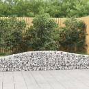 Gabionen mit Hochbogen 6 Stk. 400x30x40/60 cm Verzinktes Eisen