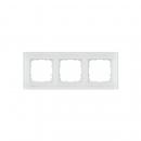 ARDEBO.de Siemens DELTA miro Rahmen 3-fach, Echtmaterial Glas, weiß, 232x90mm (5TG12031)