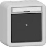 ARDEBO.de Gira 311230 Wippschalter, 10 AX, 250 V~, mit Beschriftungsfeld, LED-Beleuchtungselement 230 V
