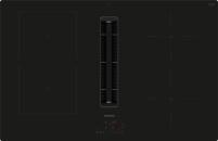 ARDEBO.de Siemens ED811BGA6 iQ300 Induktionskochfeld mit Dunstabzug+Flachkanal S(ED811BS16E+HZ9VDSB4), 80cm breit, Rahmenlos aufliegend, schwarz