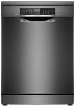 ARDEBO.de Bosch SMS6ECC12E Serie 6 Stand Geschirrpüler, 60 cm breit, 14 Maßgedecke, AquaStop, Kindersicherung, HomeConnect, Gebürsteter schwarzer Stahl mit Anti-Fingerprint