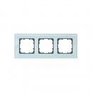 ARDEBO.de Siemens DELTA miro Rahmen 3-fach, Echtmaterial Glas, 232x90mm (5TG1203)